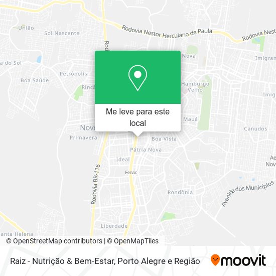 Raiz - Nutrição & Bem-Estar mapa