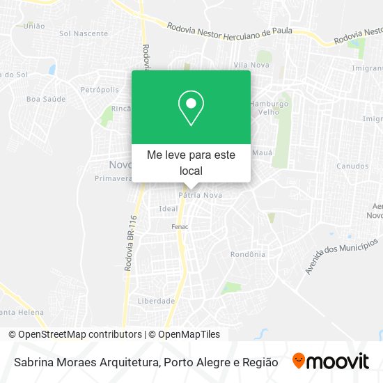 Sabrina Moraes Arquitetura mapa