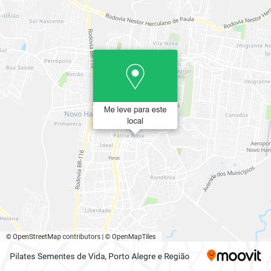 Pilates Sementes de Vida mapa