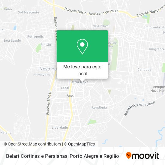 Belart Cortinas e Persianas mapa