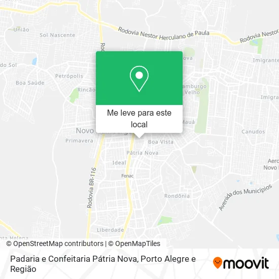 Padaria e Confeitaria Pátria Nova mapa