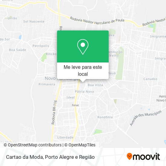 Cartao da Moda mapa