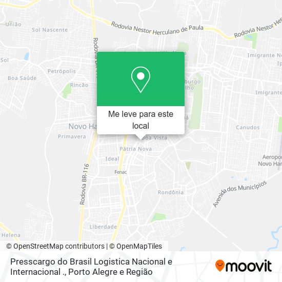 Presscargo do Brasil Logistica Nacional e Internacional . mapa