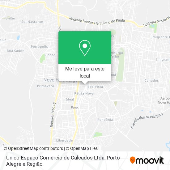 Unico Espaco Comércio de Calcados Ltda mapa