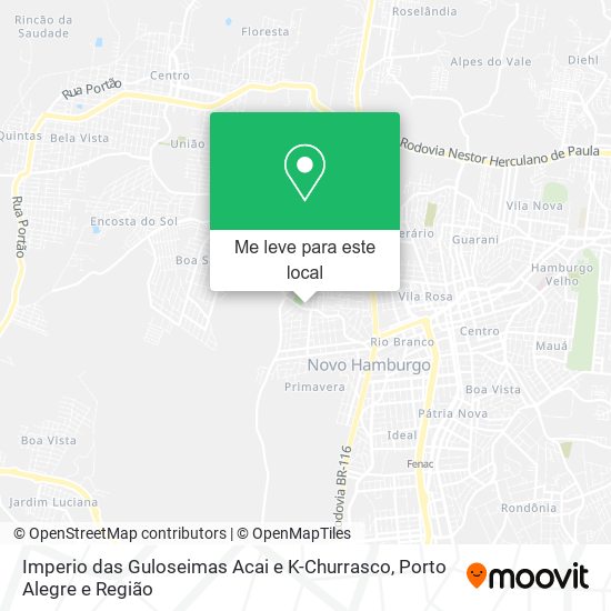 Imperio das Guloseimas Acai e K-Churrasco mapa