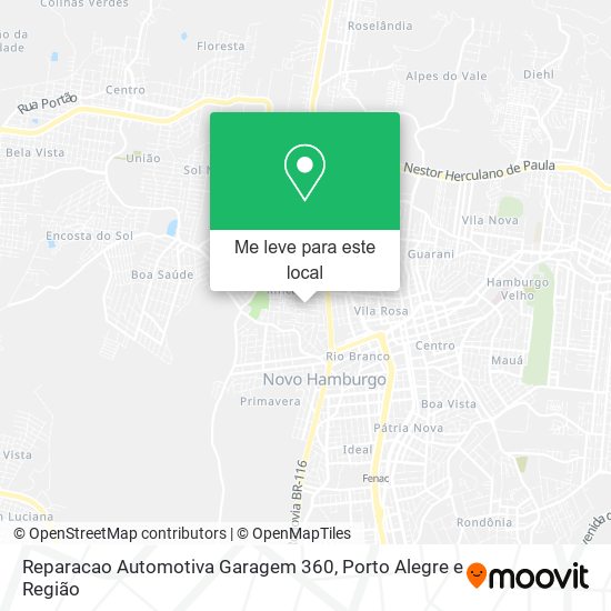 Reparacao Automotiva Garagem 360 mapa