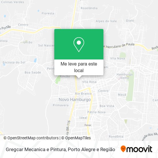 Gregcar Mecanica e Pintura mapa