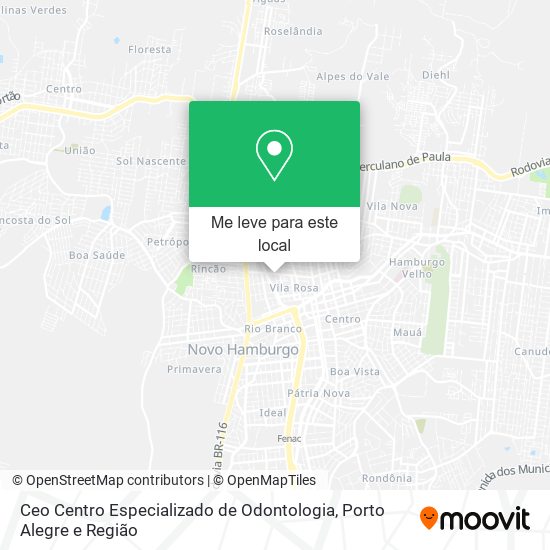 Ceo Centro Especializado de Odontologia mapa