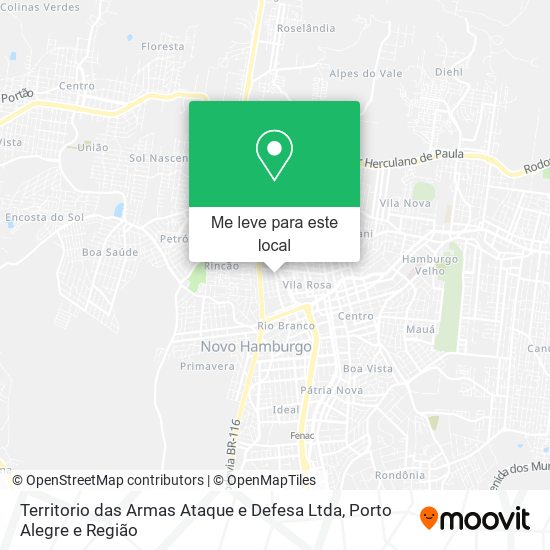 Territorio das Armas Ataque e Defesa Ltda mapa