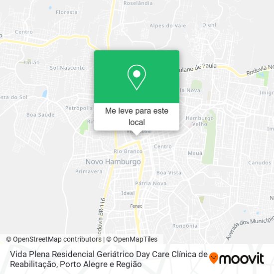 Vida Plena Residencial Geriátrico Day Care Clínica de Reabilitação mapa