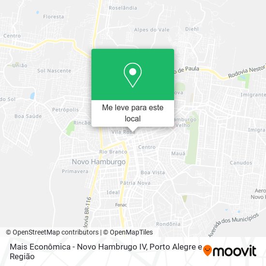Mais Econômica - Novo Hambrugo IV mapa