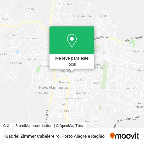 Gabriel Zimmer Cabelereiro mapa