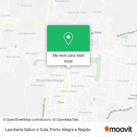 Lancheria Sabor e Gula mapa