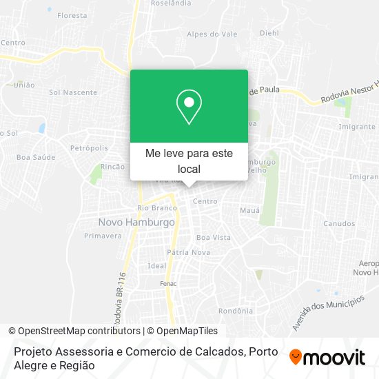 Projeto Assessoria e Comercio de Calcados mapa