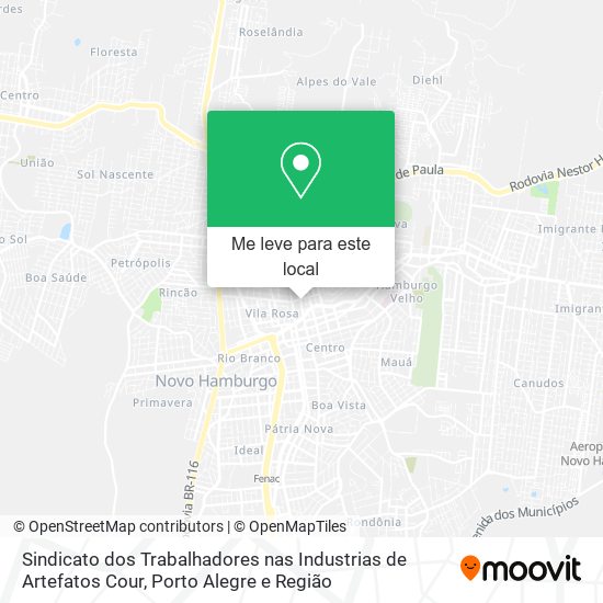 Sindicato dos Trabalhadores nas Industrias de Artefatos Cour mapa