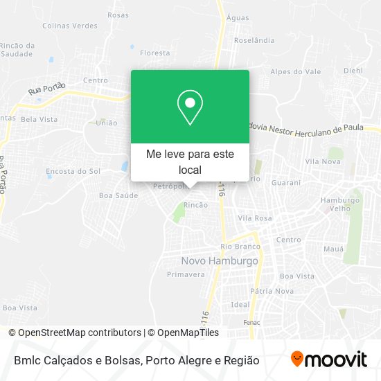 Bmlc Calçados e Bolsas mapa