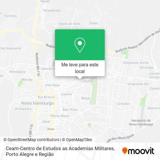 Ceam-Centro de Estudos as Academias Militares mapa