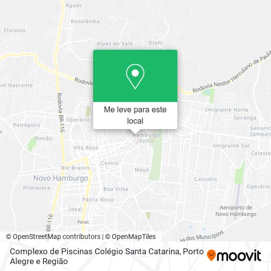 Complexo de Piscinas Colégio Santa Catarina mapa