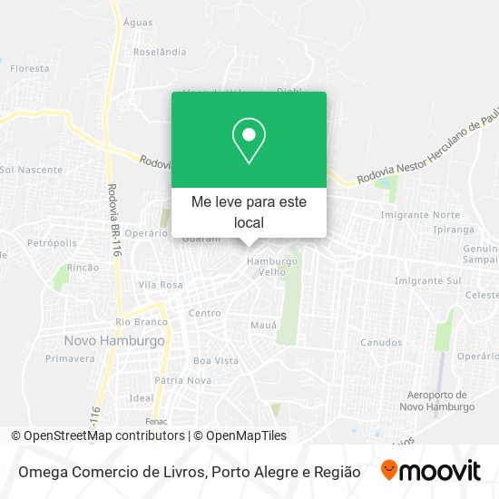 Omega Comercio de Livros mapa