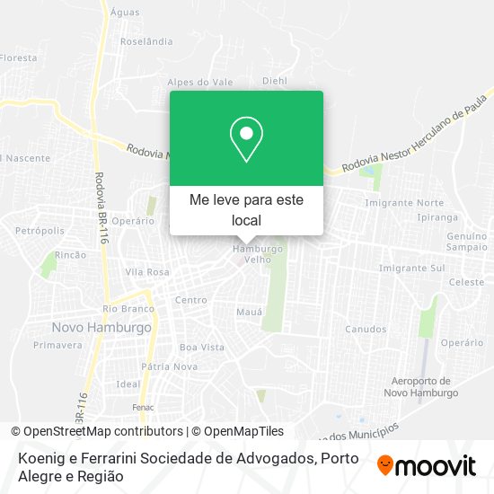 Koenig e Ferrarini Sociedade de Advogados mapa