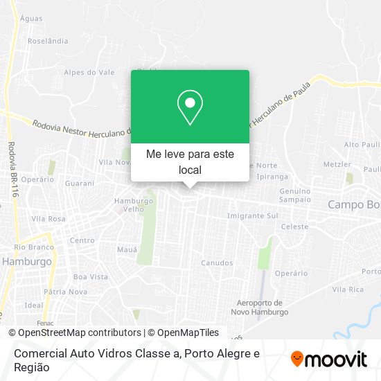 Comercial Auto Vidros Classe a mapa