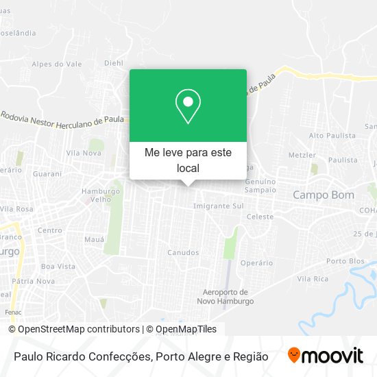 Paulo Ricardo Confecções mapa