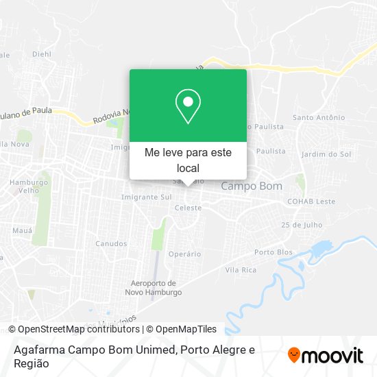 Agafarma Campo Bom Unimed mapa