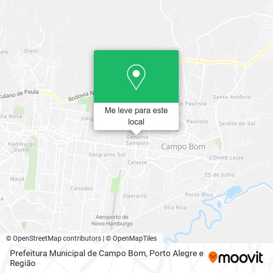 Prefeitura Municipal de Campo Bom mapa