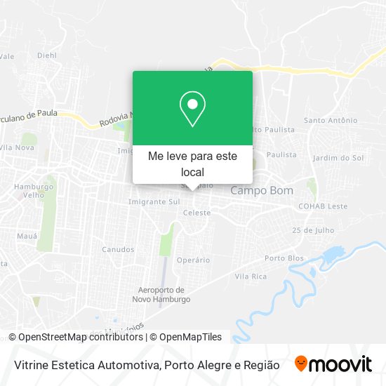 Vitrine Estetica Automotiva mapa