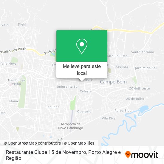 Restaurante Clube 15 de Novembro mapa