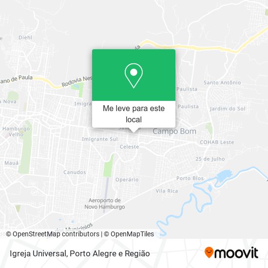 Igreja Universal mapa