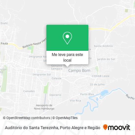 Auditório do Santa Terezinha mapa