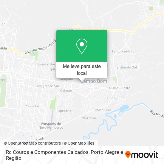 Rc Couros e Componentes Calcados mapa