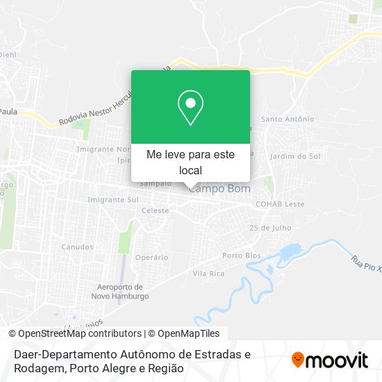 Daer-Departamento Autônomo de Estradas e Rodagem mapa