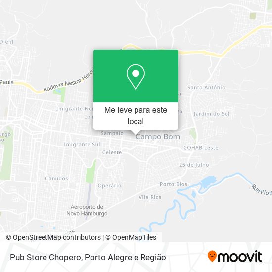 Pub Store Chopero mapa