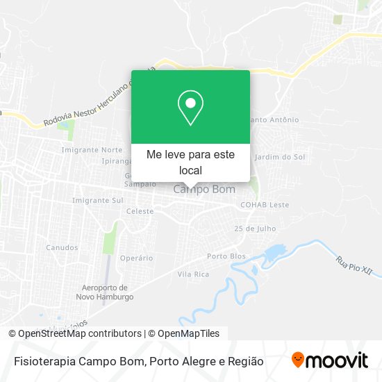 Fisioterapia Campo Bom mapa