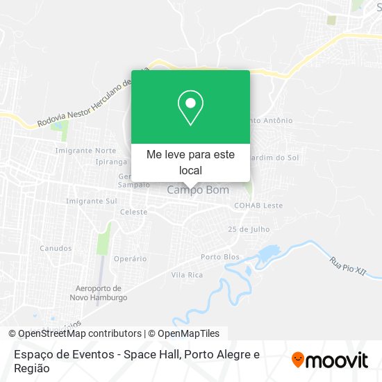 Espaço de Eventos - Space Hall mapa