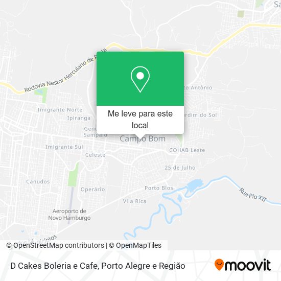 D Cakes Boleria e Cafe mapa