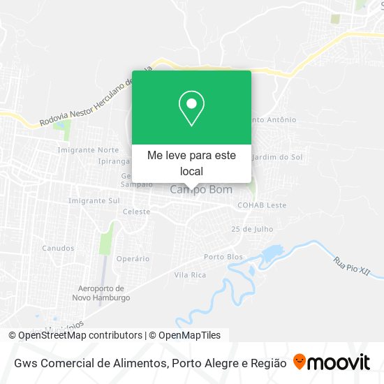 Gws Comercial de Alimentos mapa