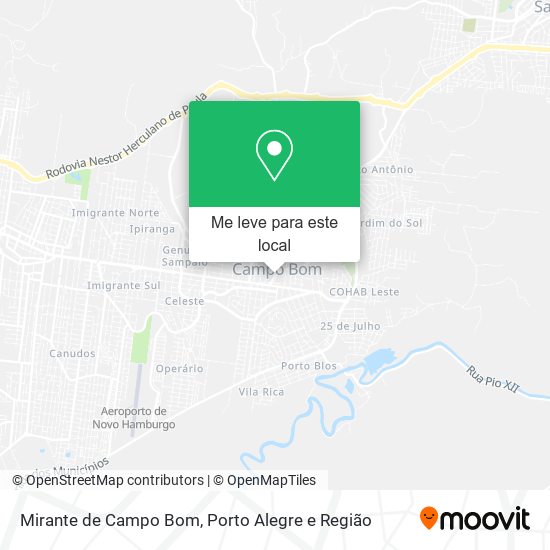 Mirante de Campo Bom mapa