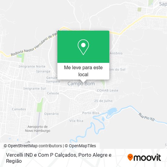 Vercelli IND e Com P Calçados mapa