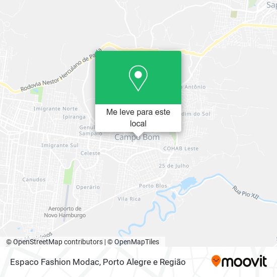 Espaco Fashion Modac mapa