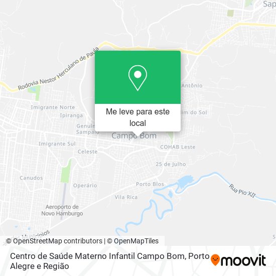 Centro de Saúde Materno Infantil Campo Bom mapa