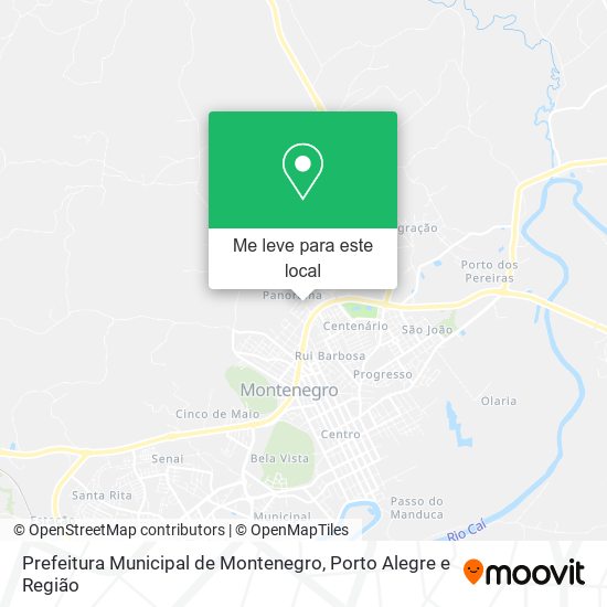 Prefeitura Municipal de Montenegro mapa