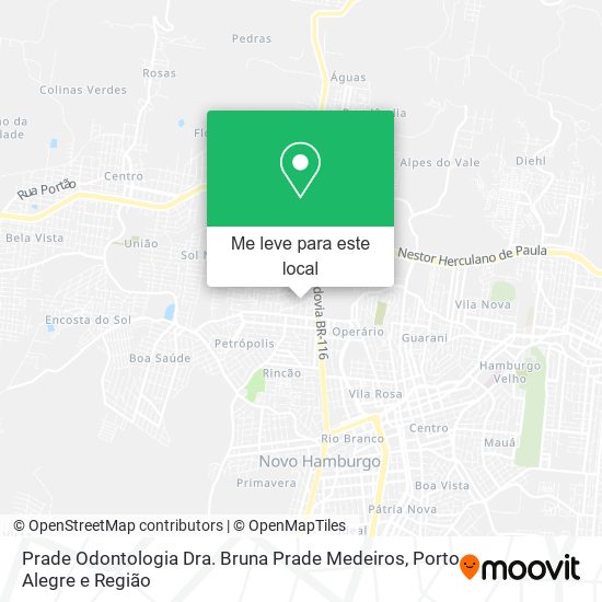 Prade Odontologia Dra. Bruna Prade Medeiros mapa