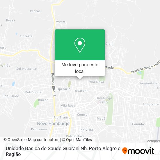 Unidade Basica de Saude Guarani Nh mapa
