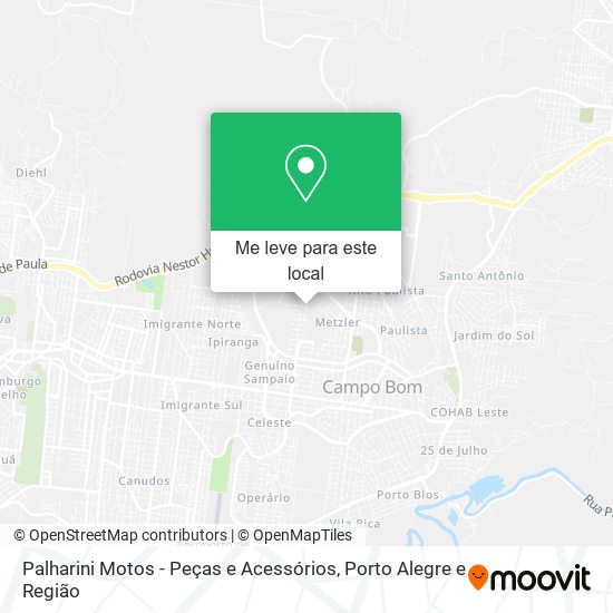 Palharini Motos - Peças e Acessórios mapa