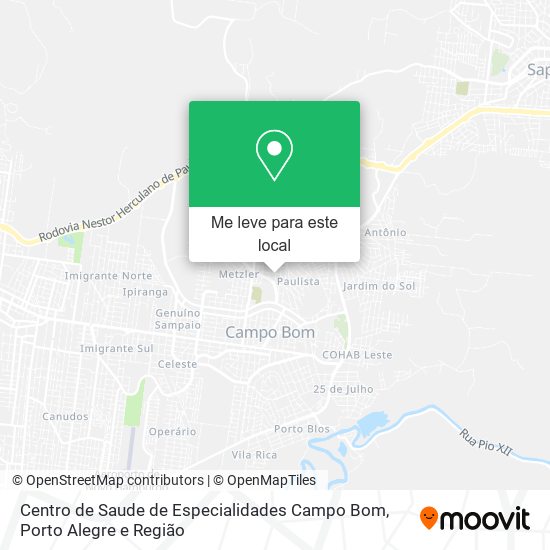 Centro de Saude de Especialidades Campo Bom mapa