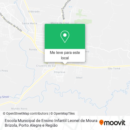 Escola Municipal de Ensino Infantil Leonel de Moura Brizola mapa