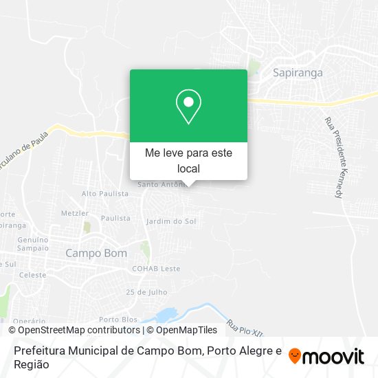 Prefeitura Municipal de Campo Bom mapa